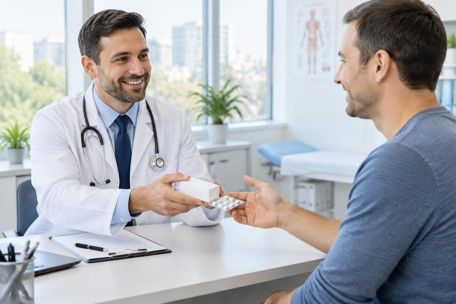 Man looking confident and energetic, representing men considering health solutions